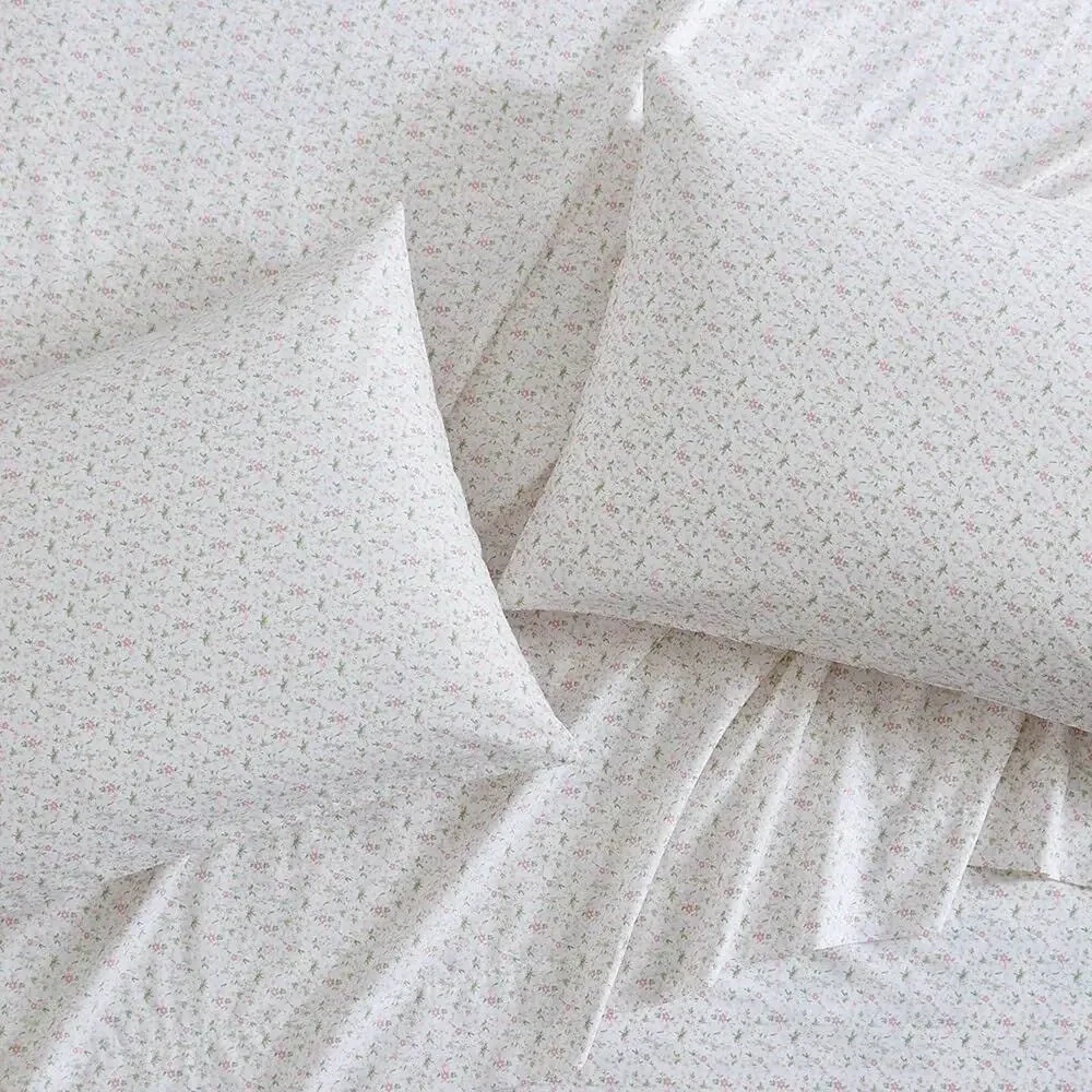 NWT❤️Laura Ashley -Cotton Percale QUEEN Bedding Sheet Set